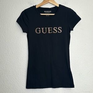 Guess Black Short Sleeve Top Size XSmall Womens NWT